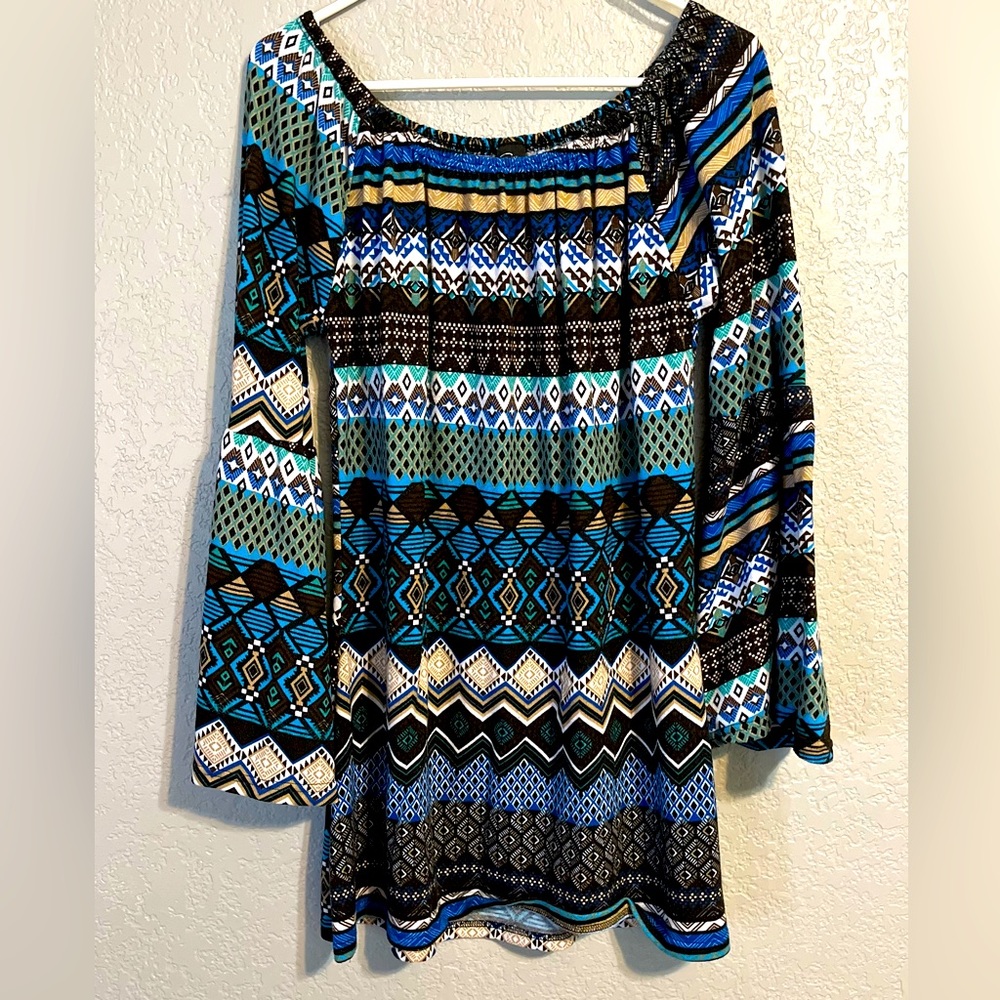 Blue and Tan Tunic